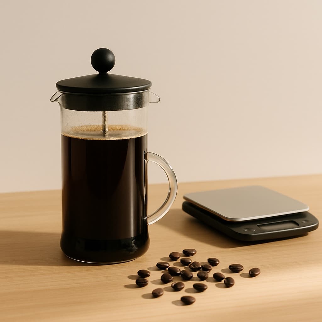 French Press Coffee Ratio: The 1:15 Rule, an Exact Cups Chart, and How to Adjust Strength