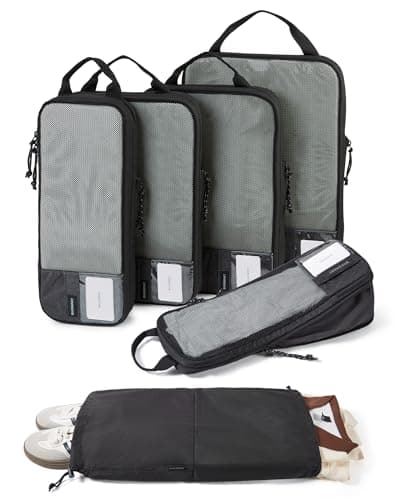 BAGSMART 6-Piece Compression Packing Cubes for Travel