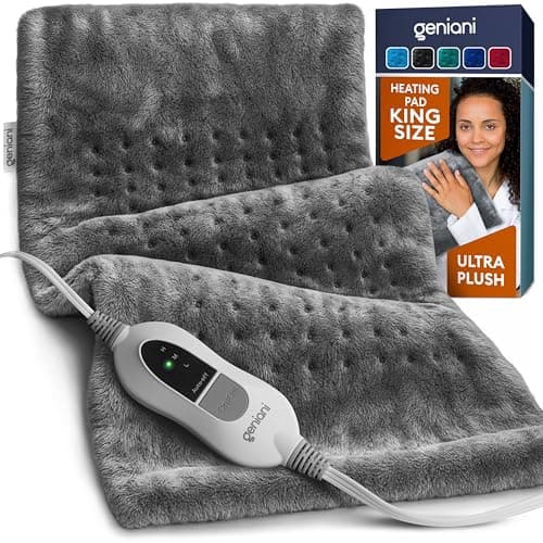 GENIANI Electric Heating Pad for Back Pain & Cramps Relief