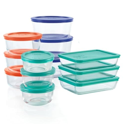 Pyrex Simply Store 18-Piece Glass Food Storage Container Set