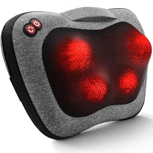 VIKTOR JURGEN Shiatsu Back Massager with Heat (Electric 3D Kneading Massage Pillow)